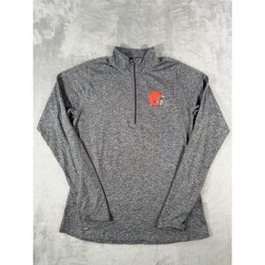 Cleveland Browns Nike Shirt Women's Medium Grey 1/4 Zip NFL Team‎ Pullover